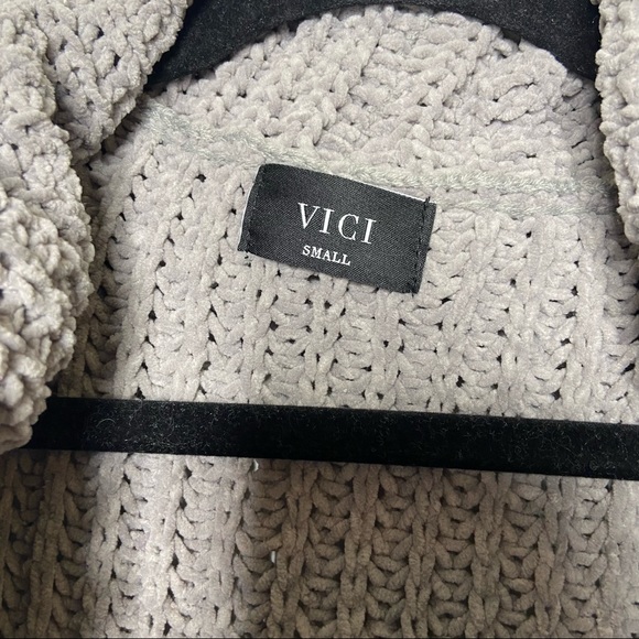 Vici Chenile Open Front Oversized Cardigan Sweater - Picture 5 of 9